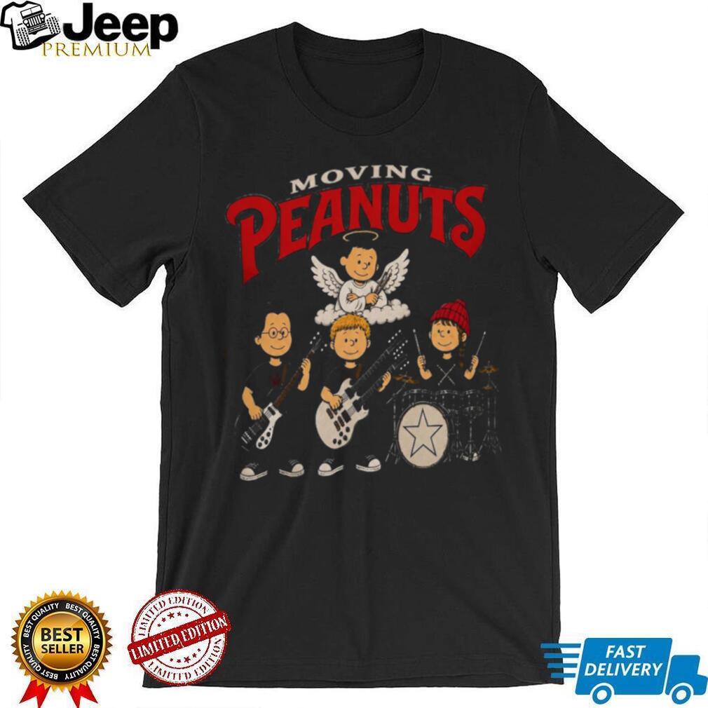 Moving Peanuts Rock Band Angel Drummer Music Parody Shirt
