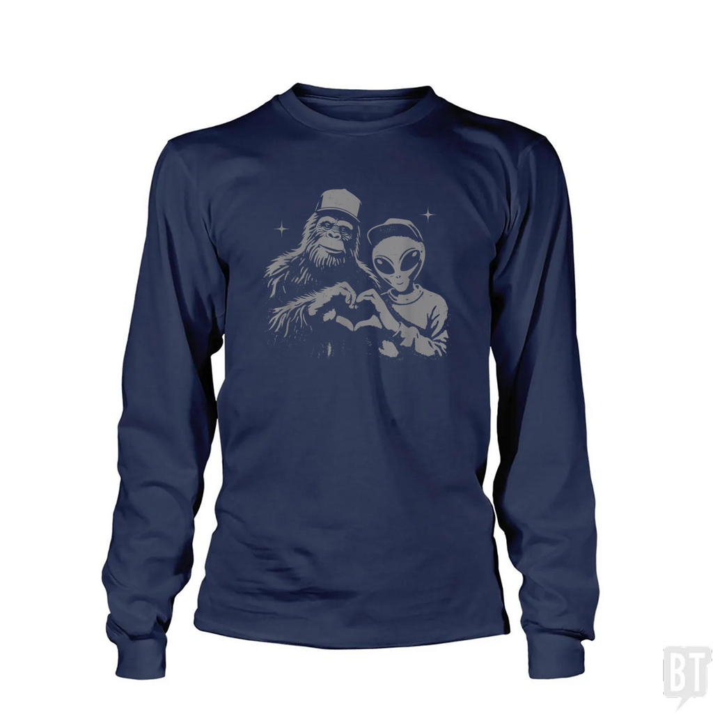 Bigfoot And Alien Long Sleeve