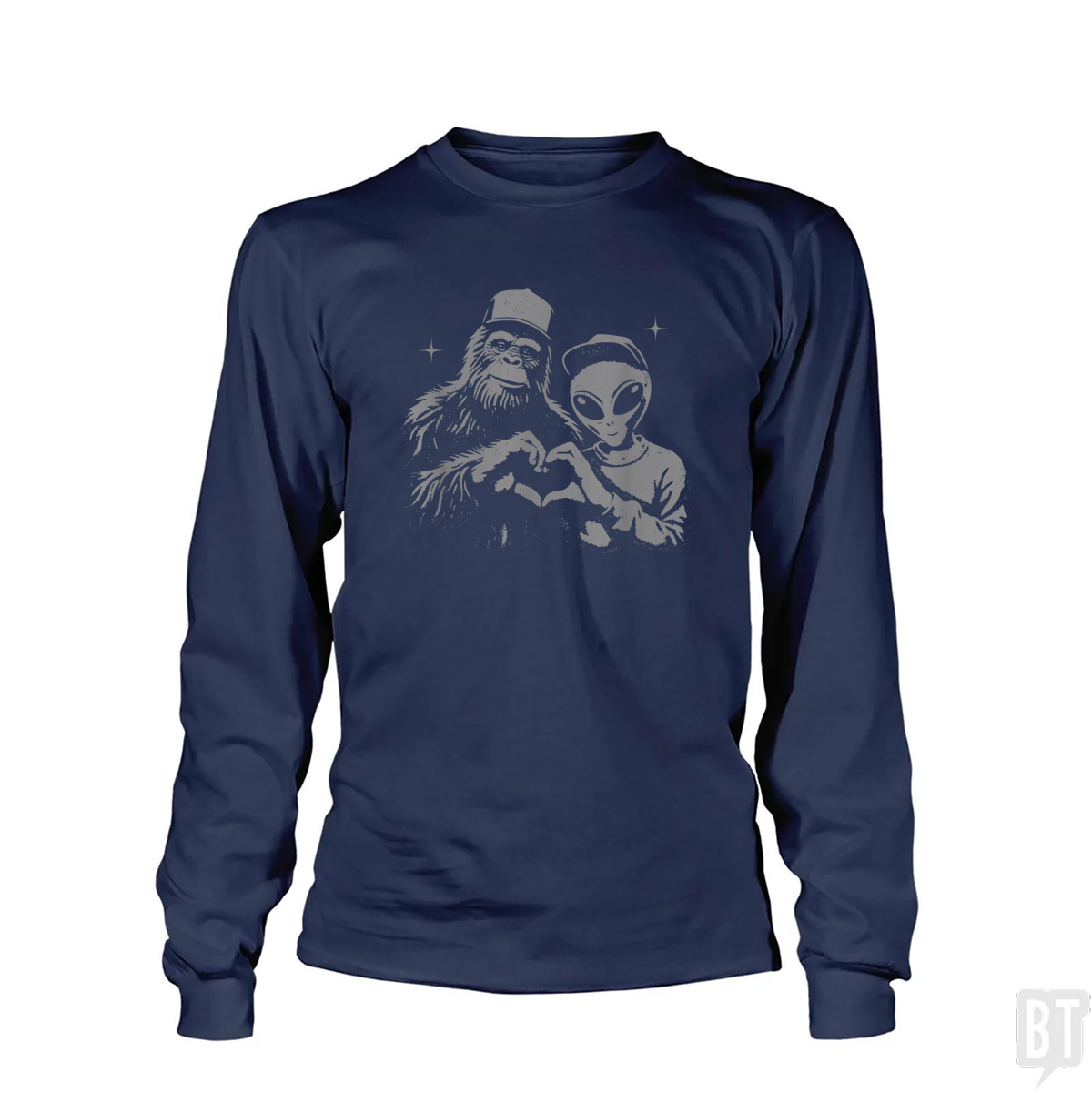 Bigfoot And Alien Long Sleeve