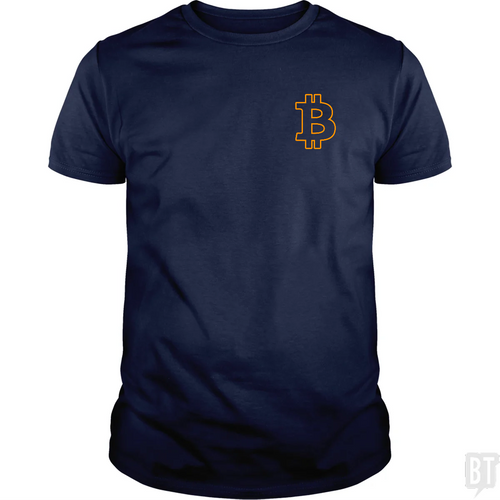 Bitcoin Logo Outline Left Chest