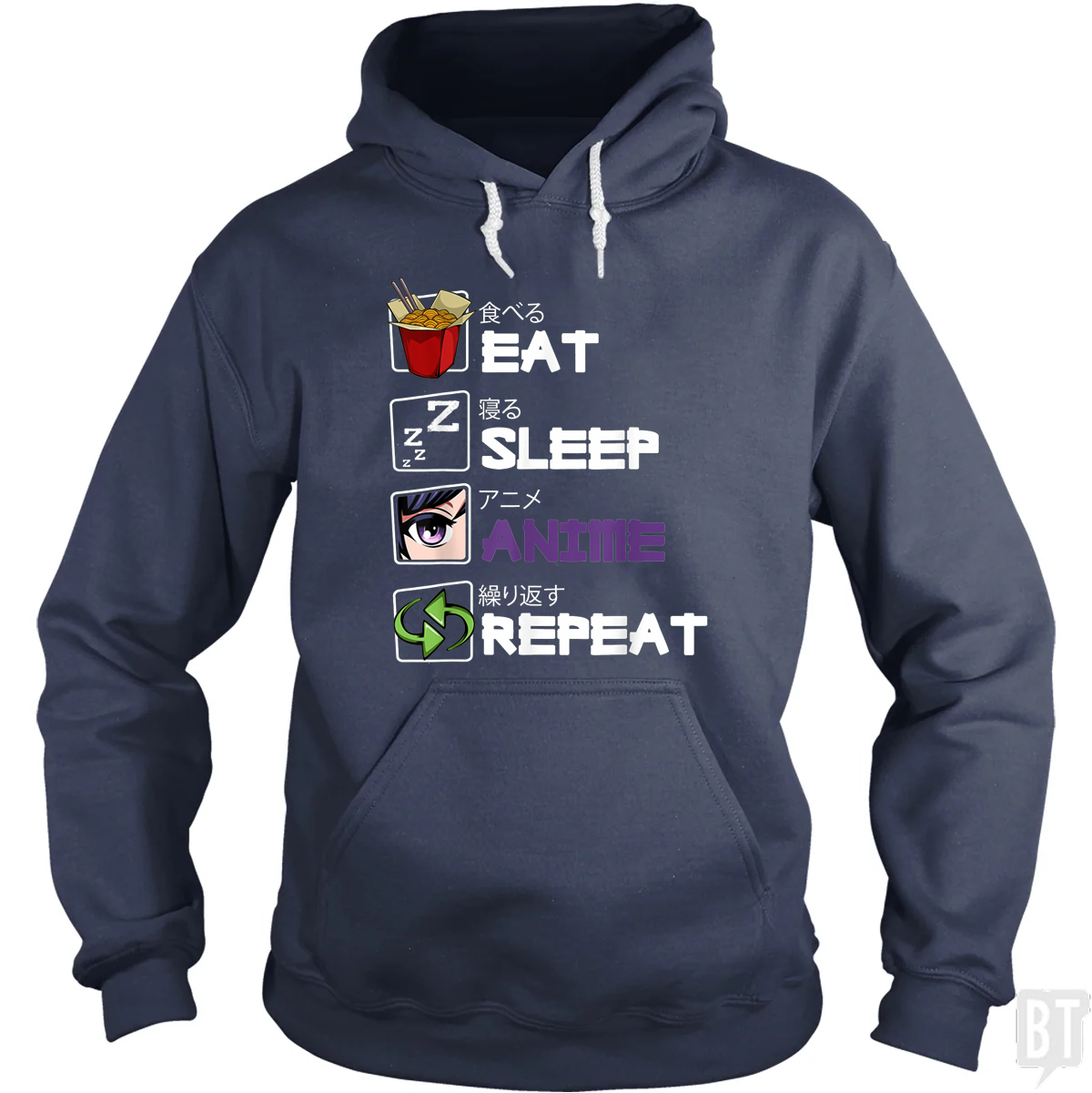 Eat Sleep Anime Repeat Hoodie