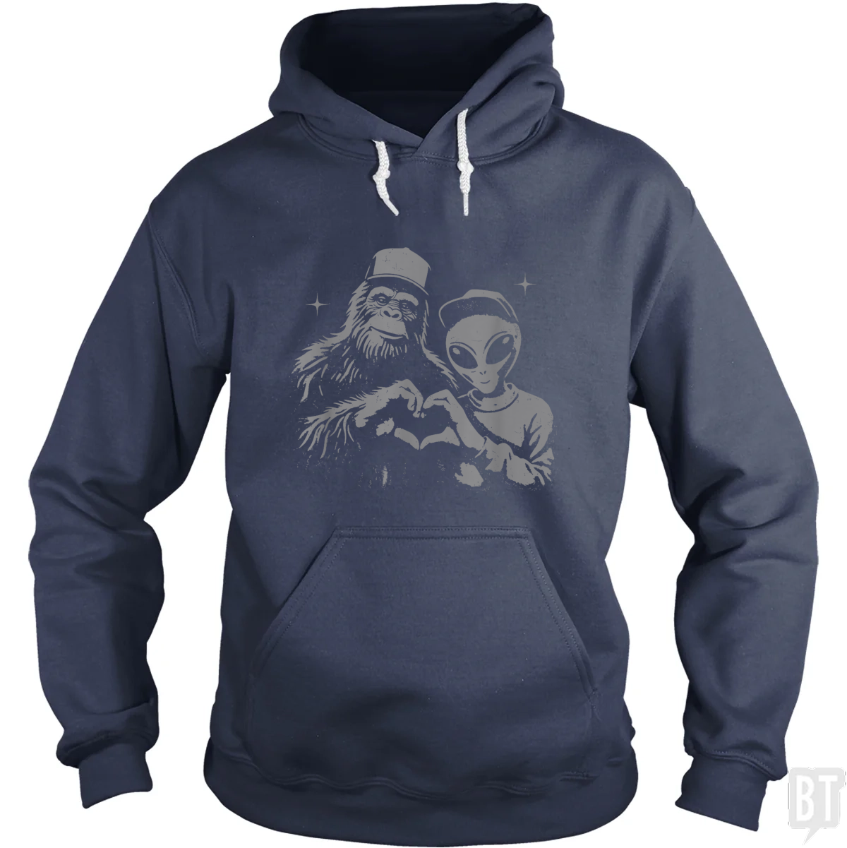 Bigfoot And Alien Hoodie