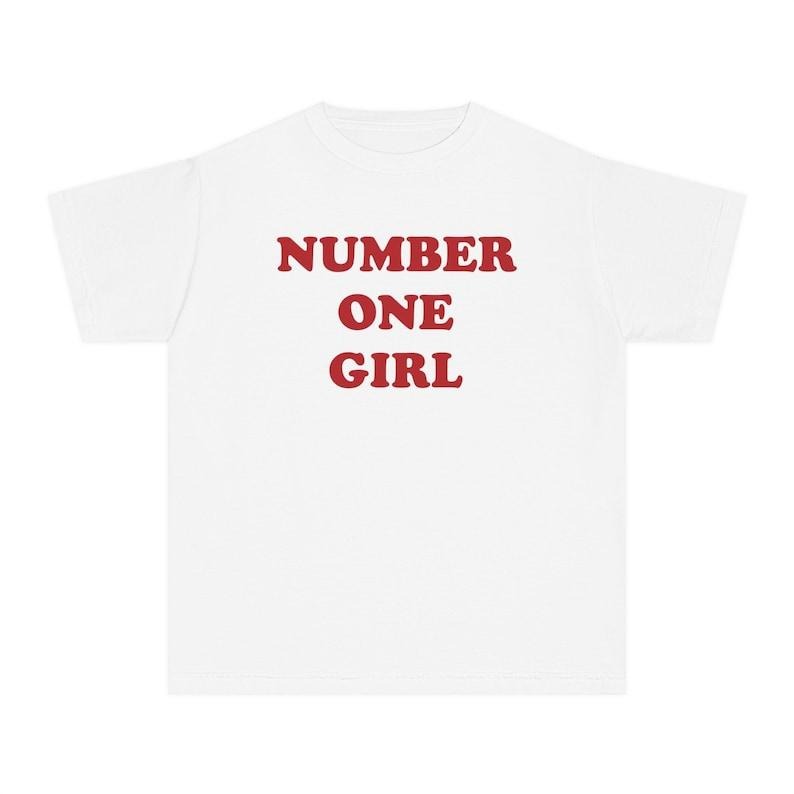 Number One Girl Baby Rose Babytee Y2k Retro Top Music Rose Fan Red Print Quote T-Shirts