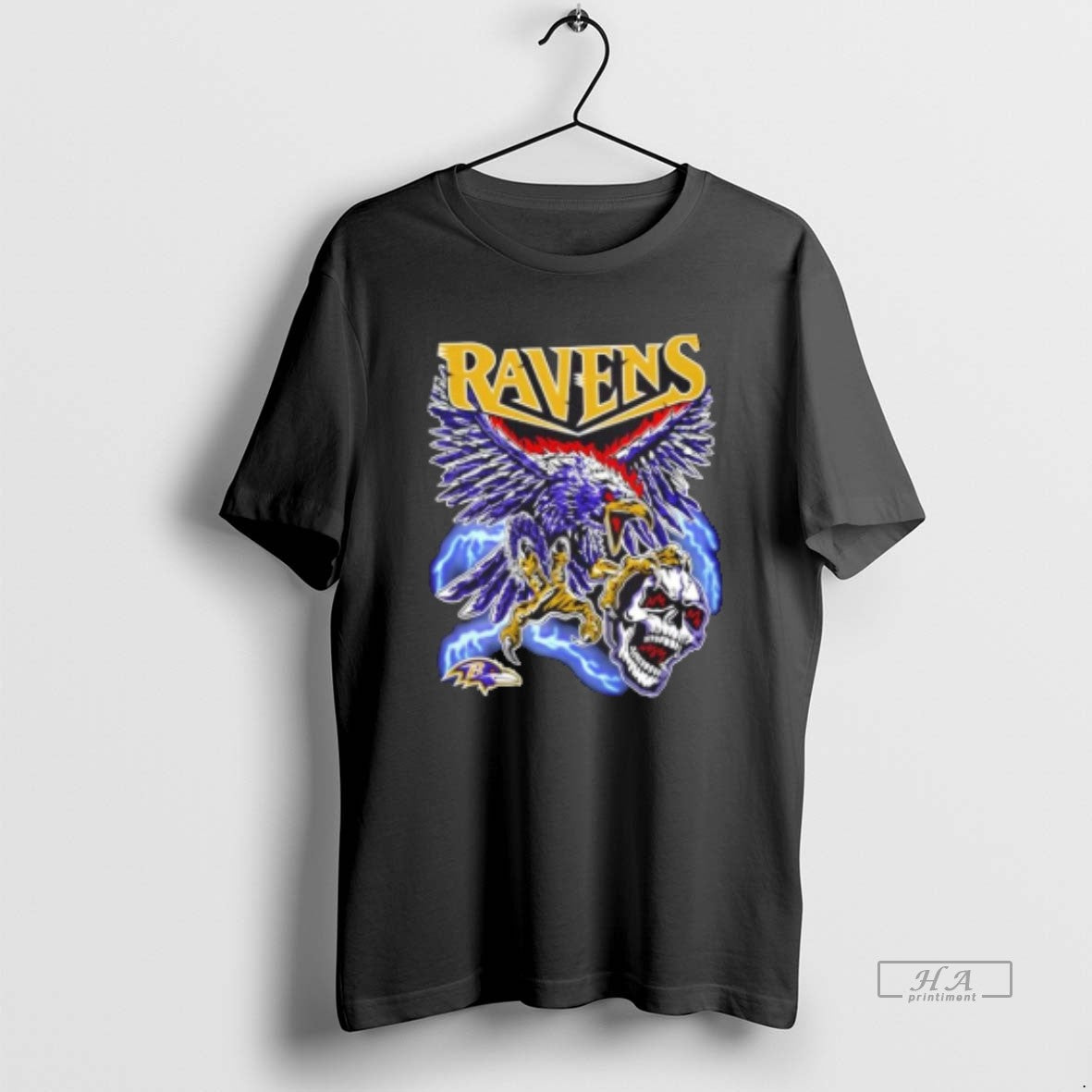 Official Baltimore Ravens Claw Football Fire Graphic