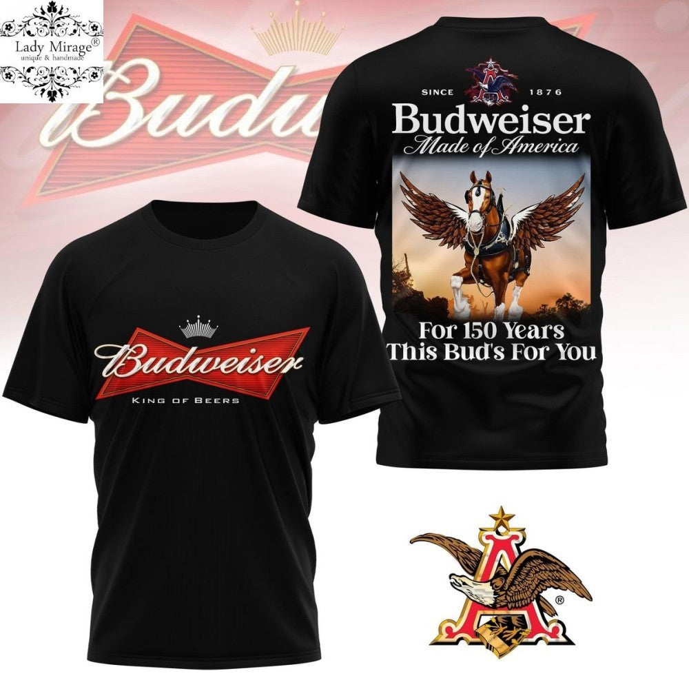 Budweiser King Beers 150 Years Bud Tee Unisex T-shirt, Sweatshirt, Hoodie (1)