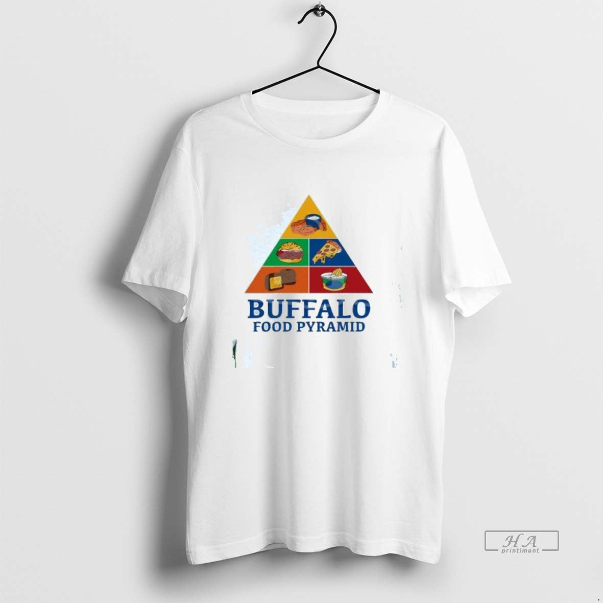 Official Buffalo Food Pyramid Chicken Wings Burger Pizza Sandwich Milano