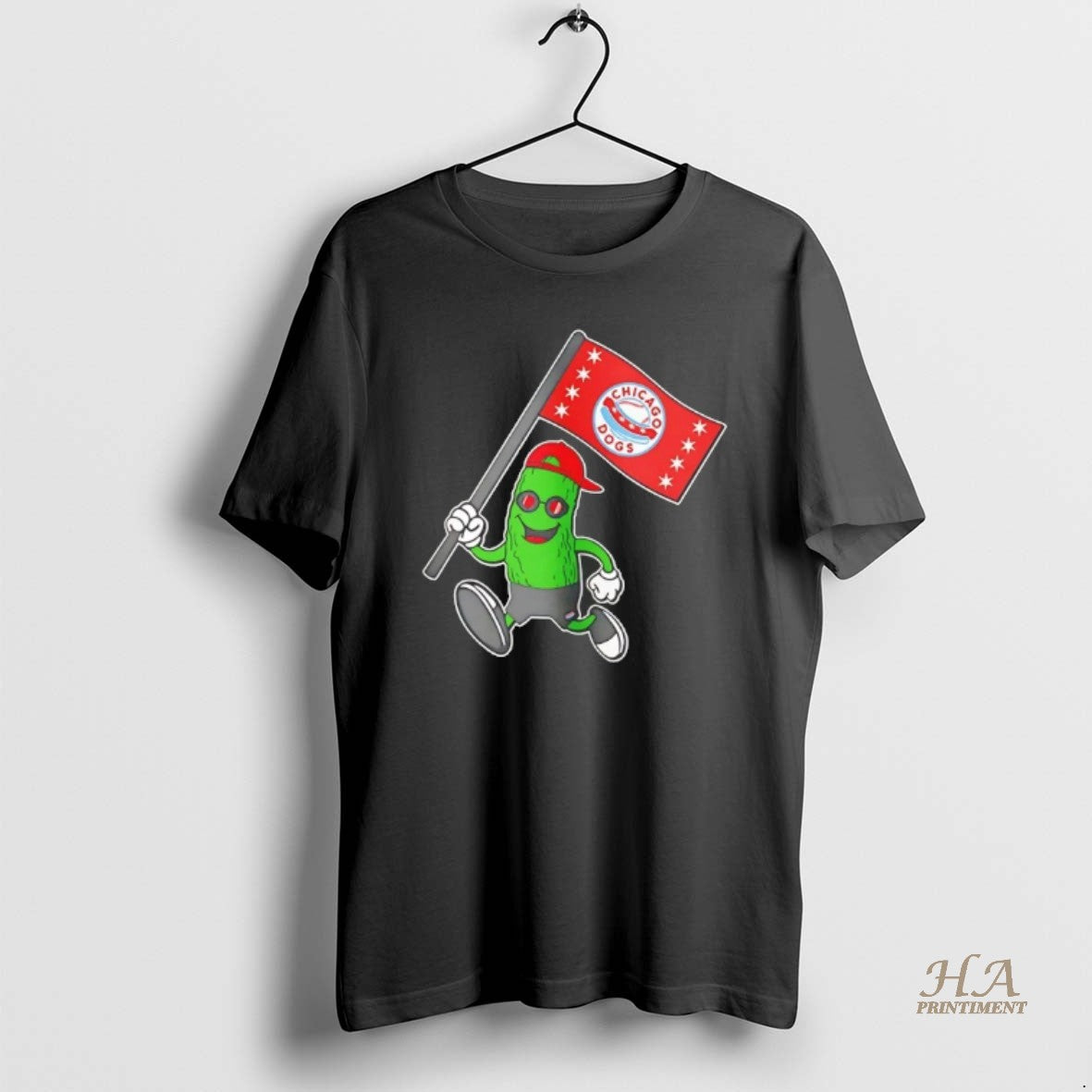 Official Chicago Dogs Pickle Waving Flag
