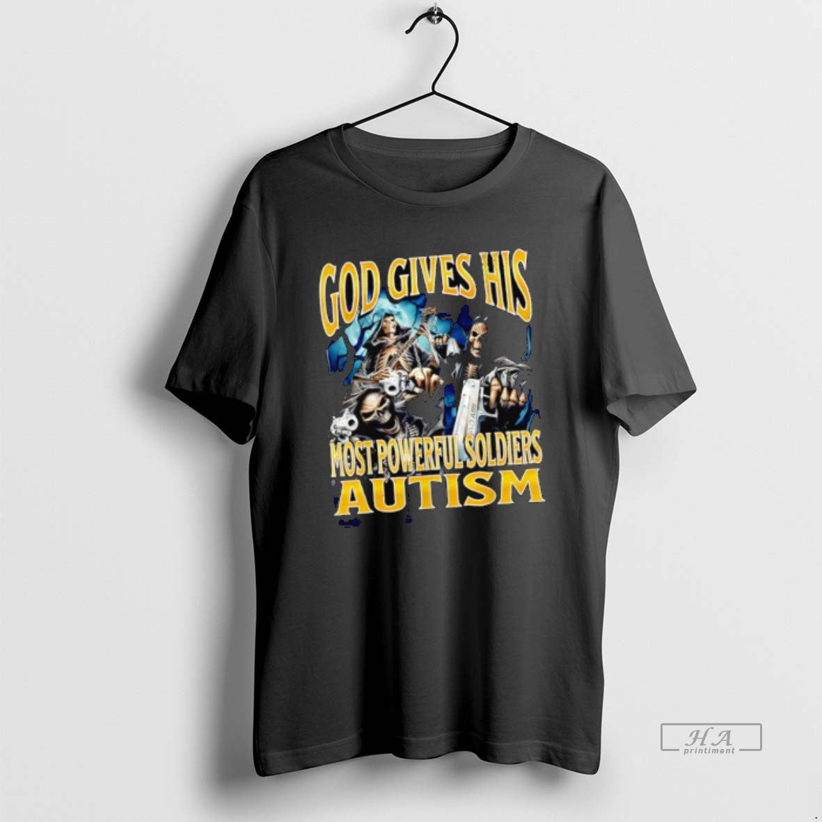 Official God Gives His Most Powerful Soldiers Autism Skeleton Graphic