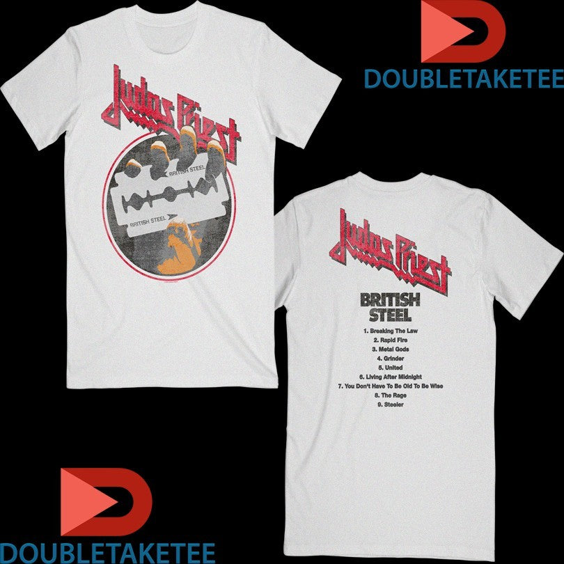 Official Judas Priest British Steel Album Tracklis Tee Unisex T-shirt, Sweatshirt, Hoodie (1)