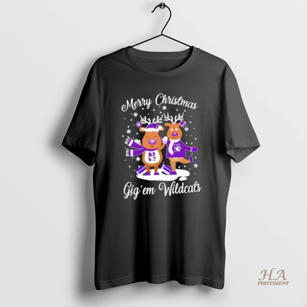 Official Merry Christmas Gig Em Northwestern Wildcats Football