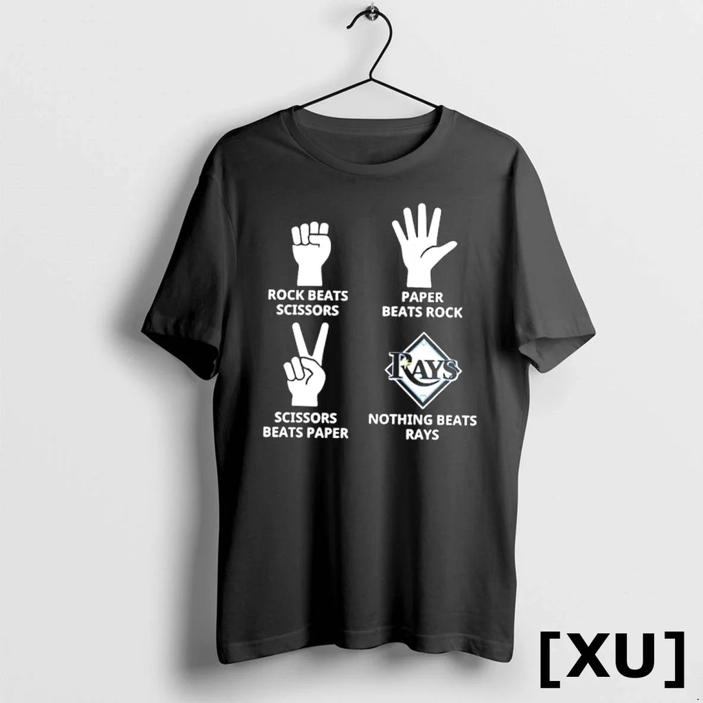 Official Nothing Beats Rays Hands Rock Beats Scissors Paper Beat Rock Tshirts Sweater