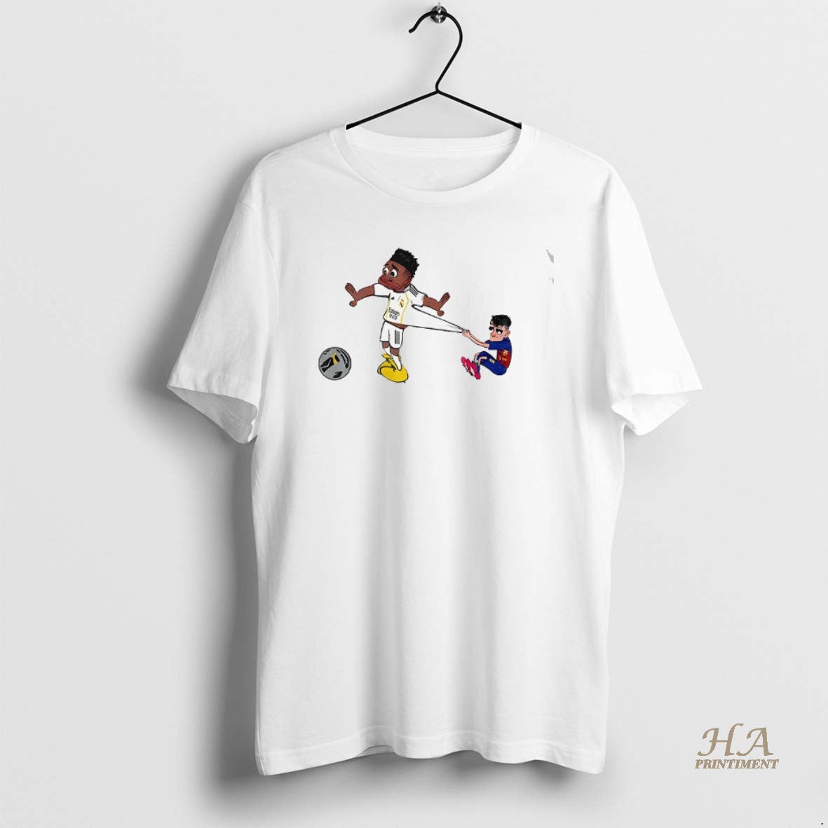 Official Pedri Pulling Vini Jr 7 Football Cartoon Meme