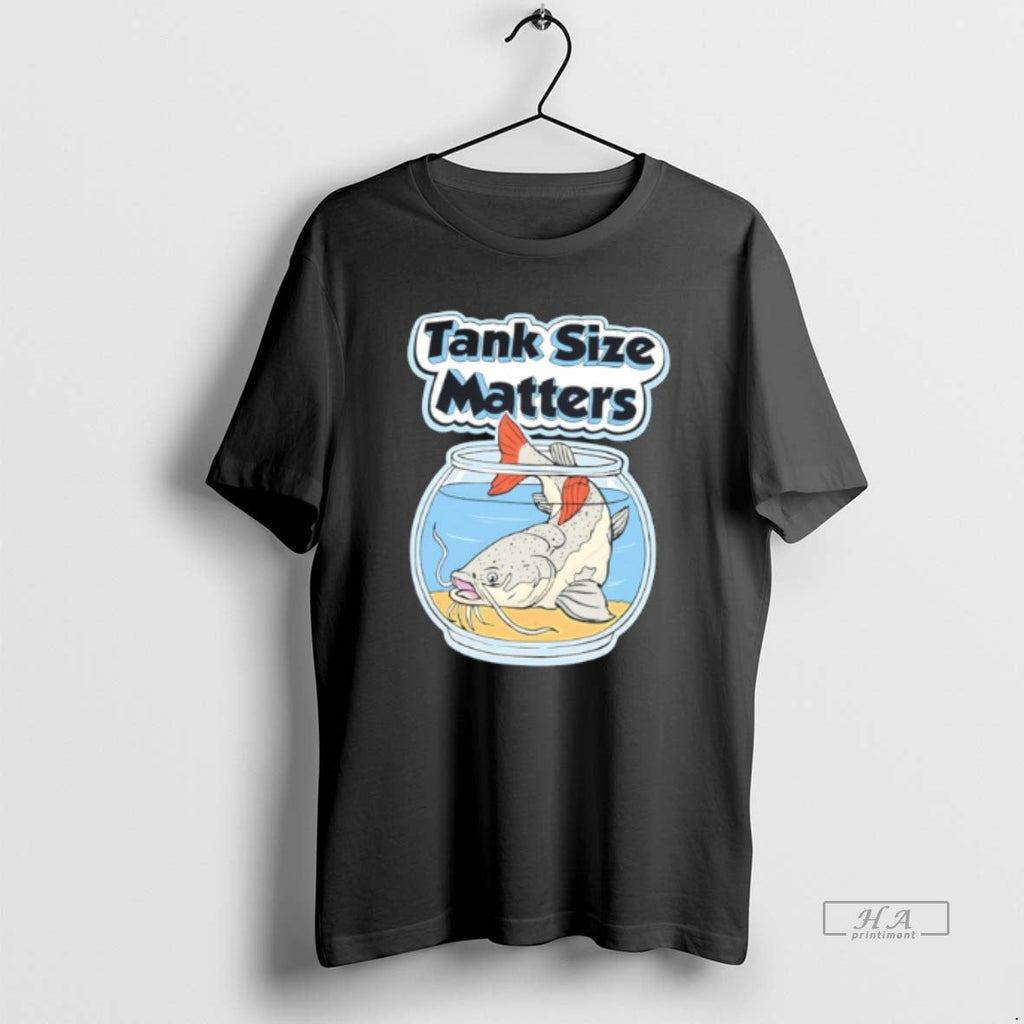 Official Redtail Catfish Tank Size Matters Aquarium Keeper Humor Tee