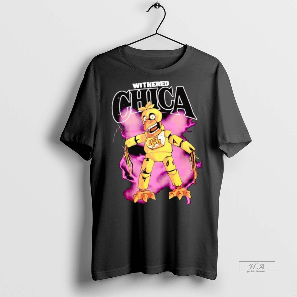 Official Withered Chica Five Nights At Freddys 2 Lets Eat Shirt