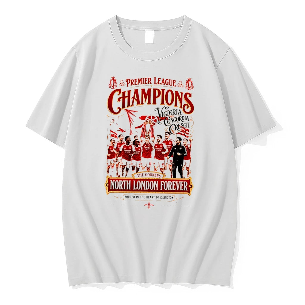 Officials 2025 2026 Premier League Champions Arsenal Fc North London Forever Tee T Shirt Sweater