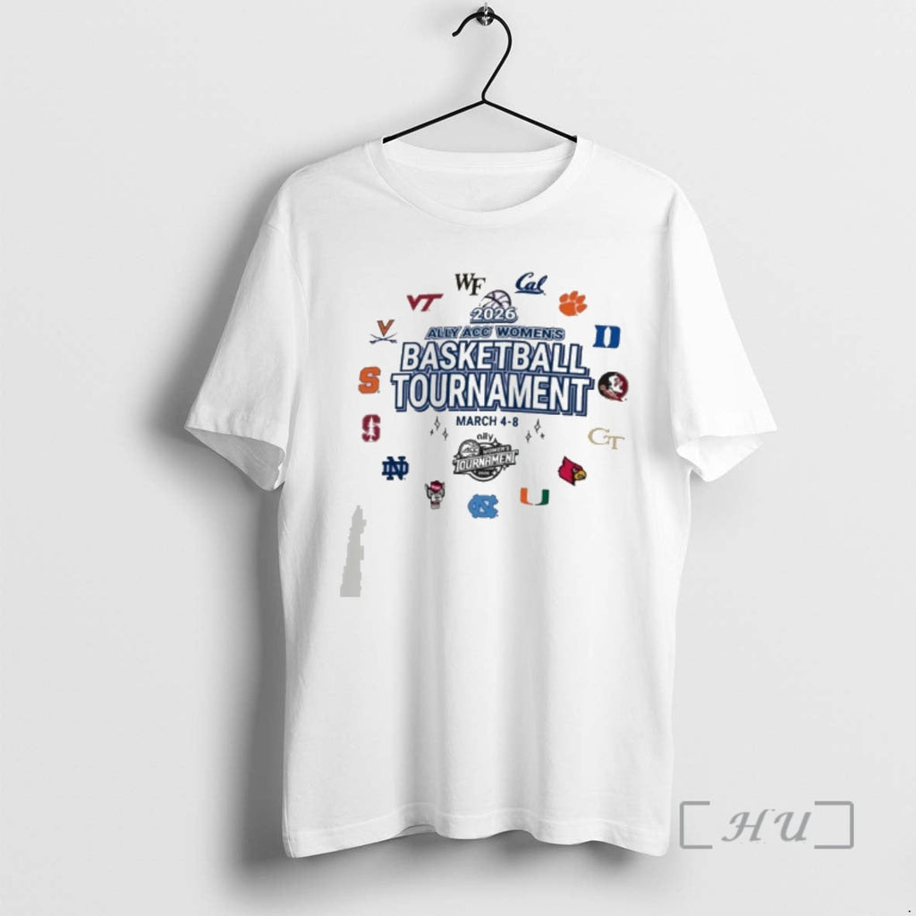 Officials 2026 Ally Acc Womens Basketball Tournament March 4 8 All Team Premium T Shirts