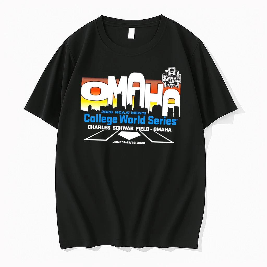 Officials 2026 Ncaa Mens College World Series Charles Schwab Field Skyline Tee T Shirt Sweater