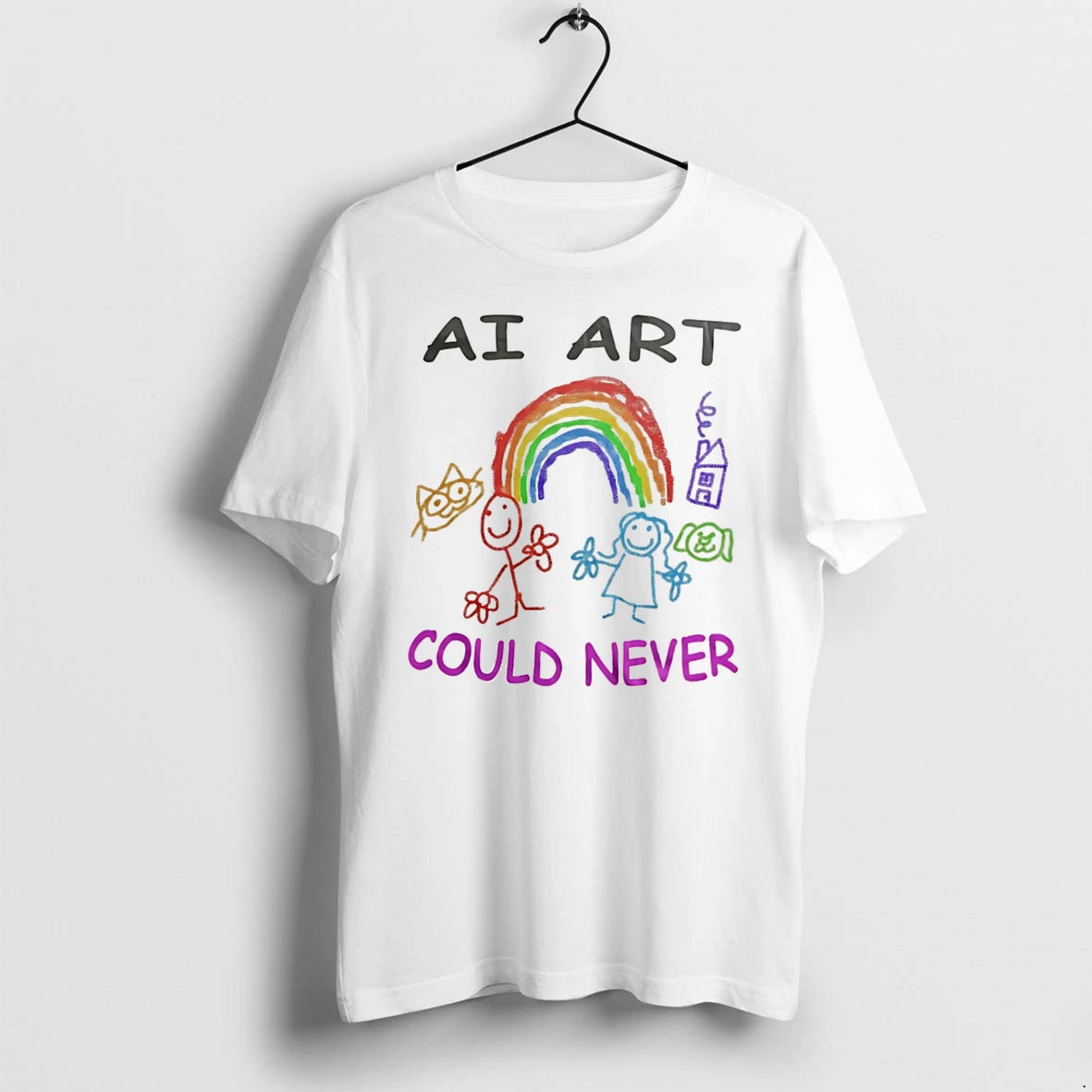 Officials Ai Art Could Never Childlike Drawing Human Creativity Tee Premium T Shirt