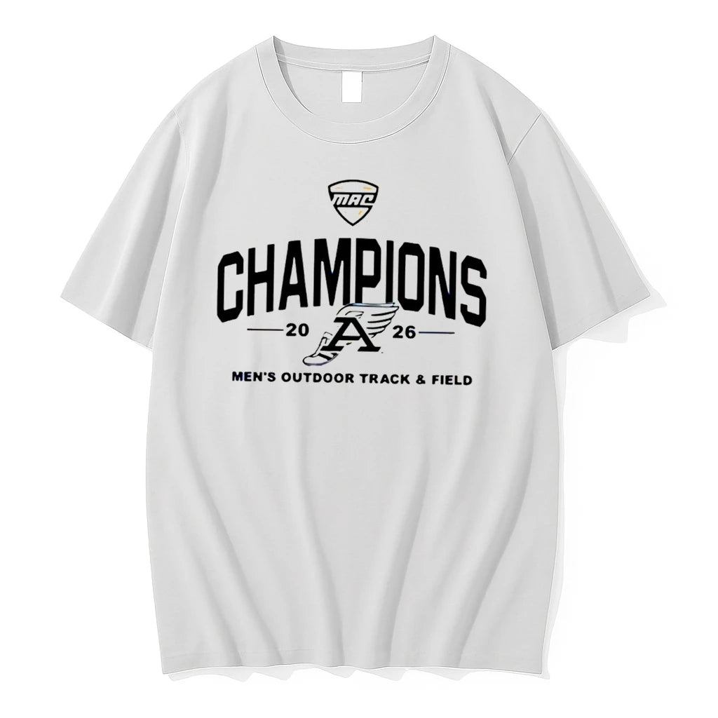Officials Akron Zips Mac 2026 Mens Outdoor Track Field Champions Tee T Shirt Sweater