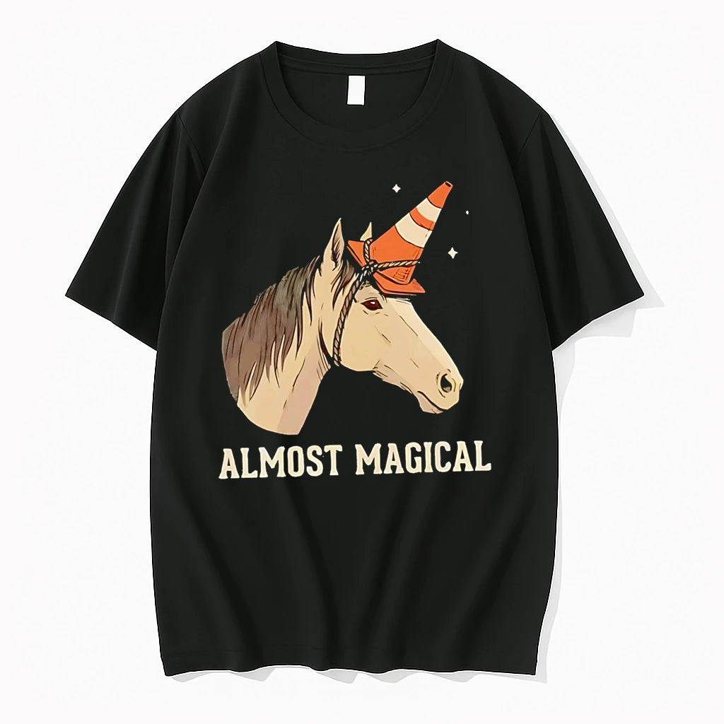 Officials Almost Magical Horse With Traffic Cone Premium T Shirt