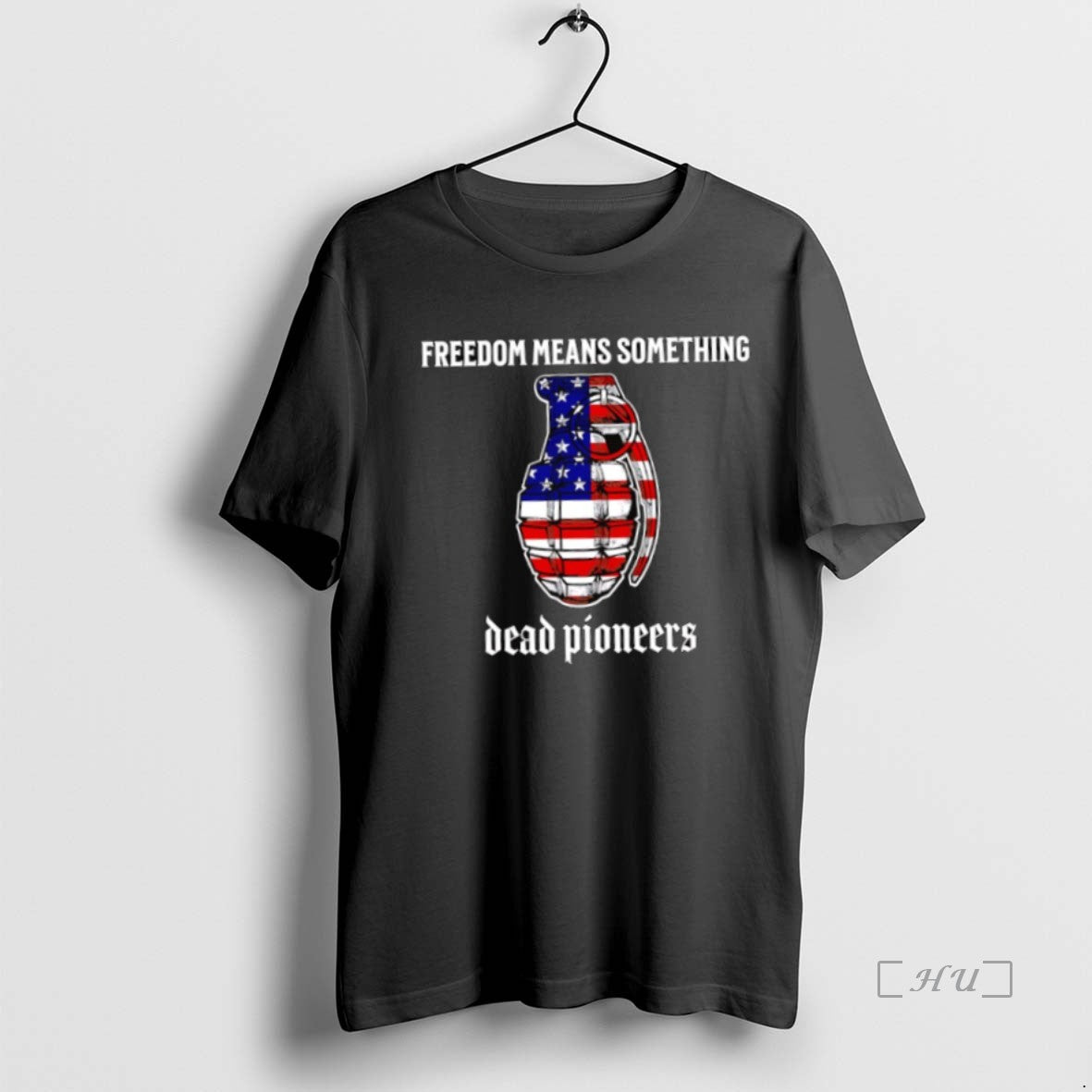 Officials American Flag Grenade Freedom Means Something Dead Pioneers T Shirt Sweater