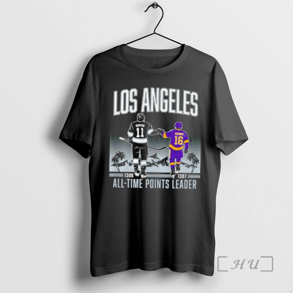 Officials Anze Kopitar And Marcel Dionne Los Angeles Alltime Points Leader Premium T Shirts Sweater