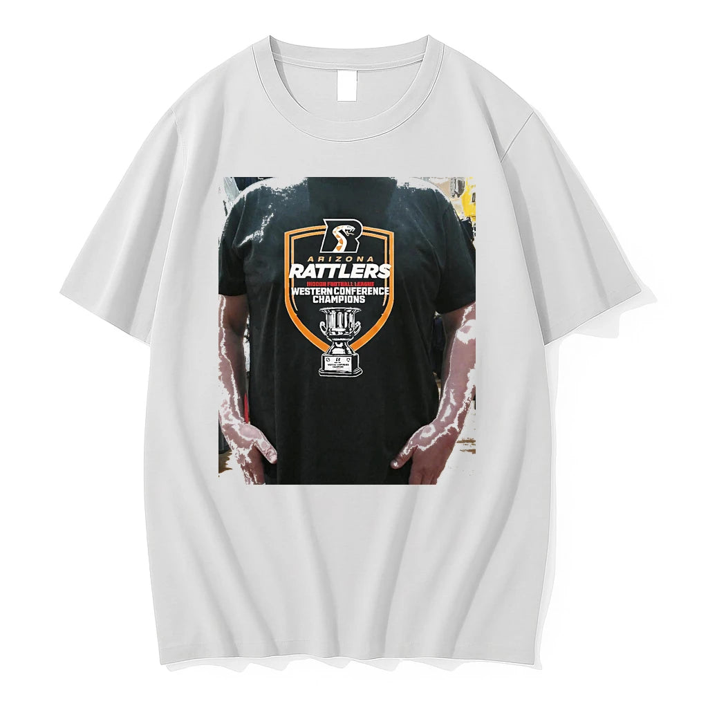 Officials Arizona Rattlers Ifl 2026 Western Conference Champions Trophy Graphic Premium T Shirt