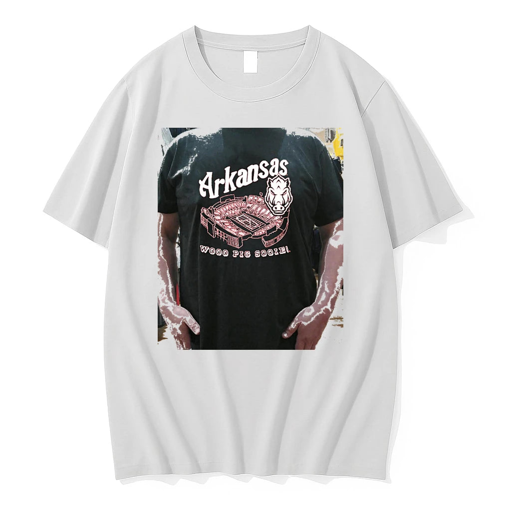 Officials Arkansas Football Stadium Wooo Pig Sooie Premium T Shirt
