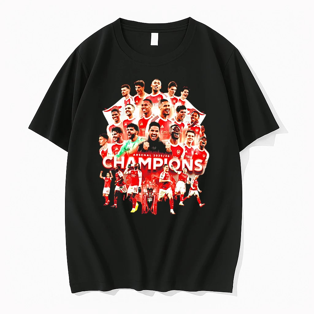 Officials Arsenal Fc Premier League Champions 25 26 Team Collage Tee T Shirt Sweater