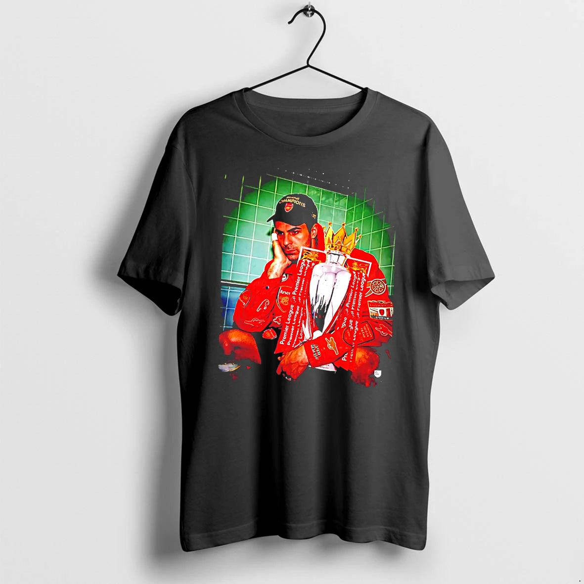 Officials Arteta Arsenal 2026 Premier League Champions Trophy Graphic Tee T Shirt Sweater