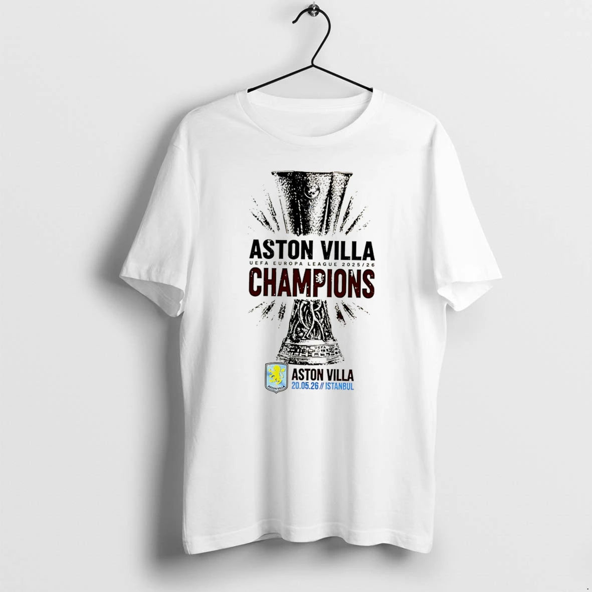 Officials Aston Villa Uefa Europa League Champions 2025 26 Tee T Shirt Sweater