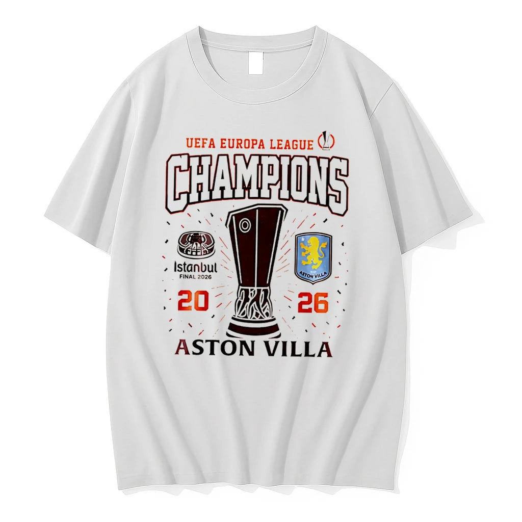 Officials Aston Villa Uefa Europa League Champions 2026 Trophy Tee T Shirt Sweater