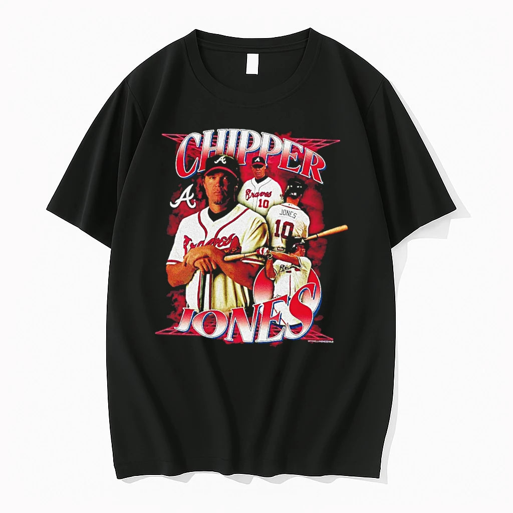 Officials Atlanta Braves Chipper Jones Legendary Collage Player Tee Premium T Shirt