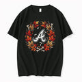 Officials Atlanta Braves Maple Leaves Skull Crossed Bats Baseballs Halloween Black Mens