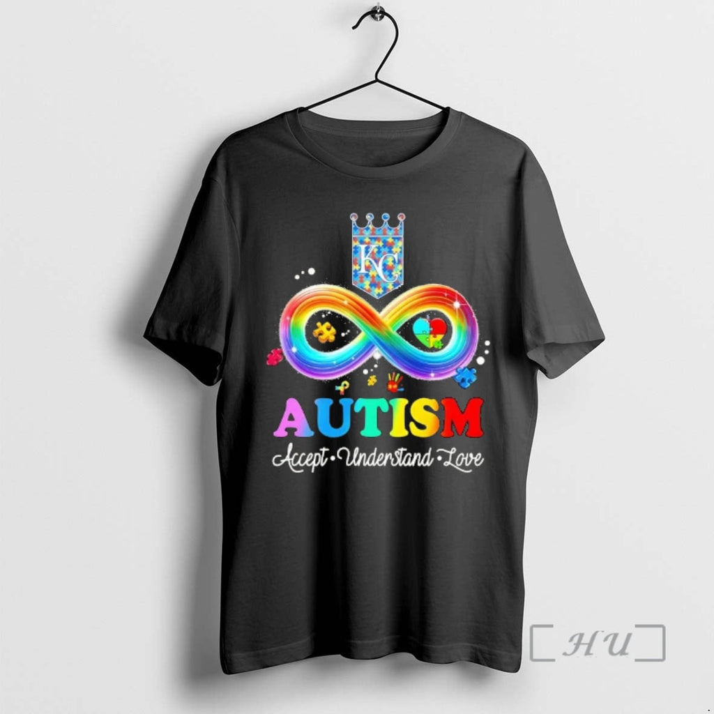 Officials Autism Accept Understand Love Kansas City Royals Baseball Logo Colors Premium T Shirts Sweater