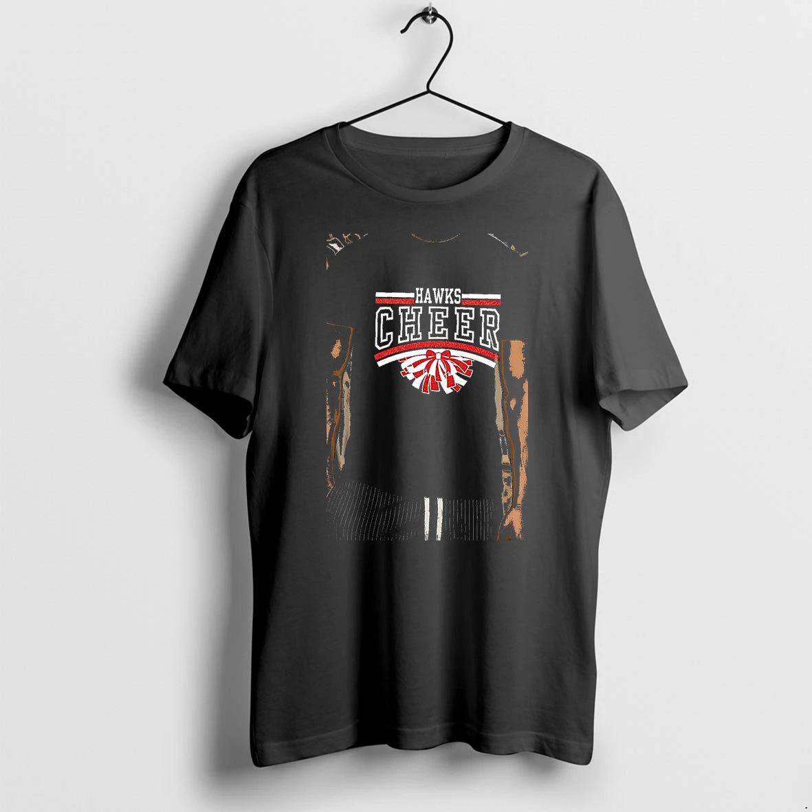 Officials Awesome Hutchinson Hawks Cheer Maroon Glitter Premium T Shirt