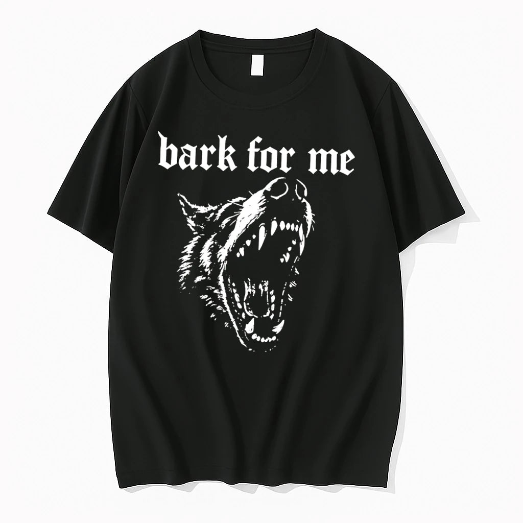 Officials Bark For Me Snarling Wolf Head Black T Shirt Sweater