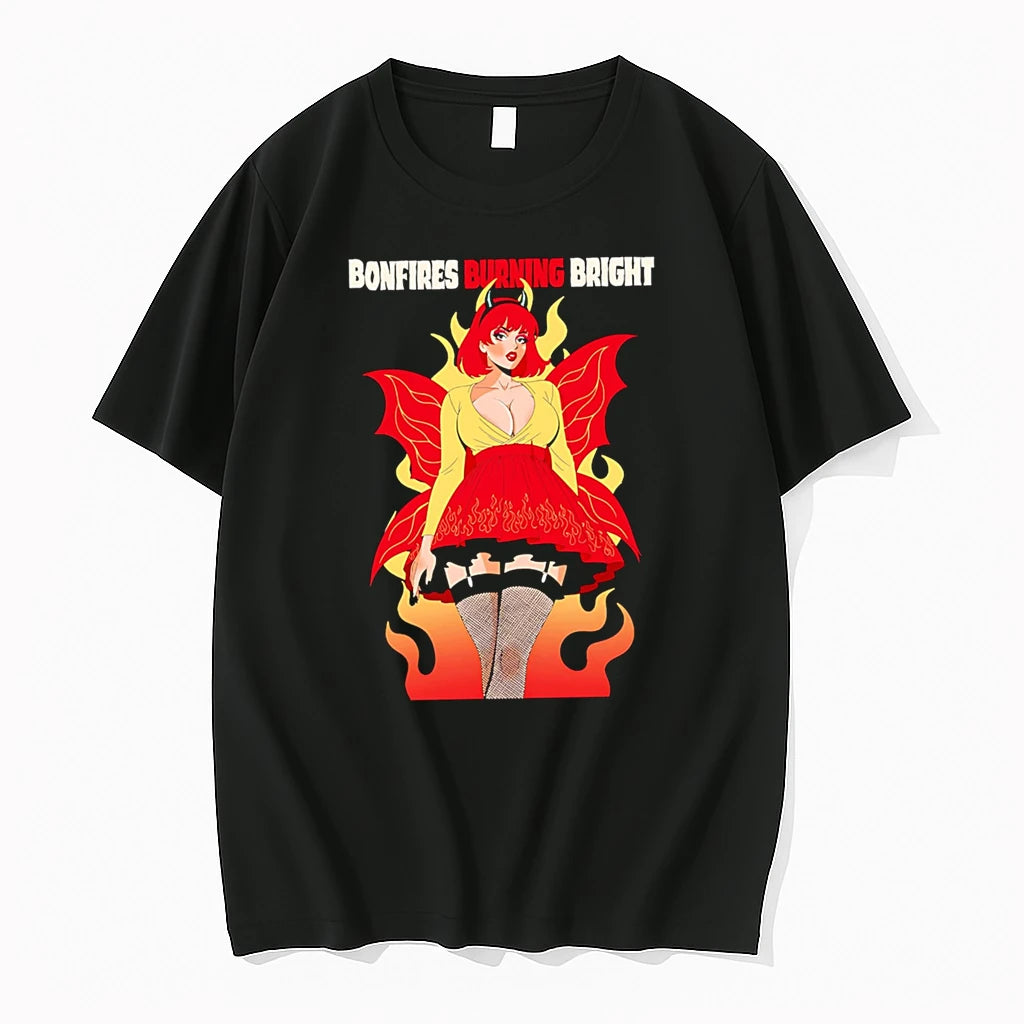 Officials Bonfires Burning Bright Devil Girl T Shirt Sweater