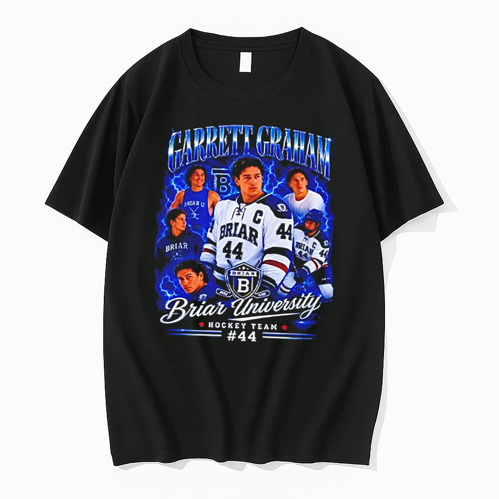 Officials Briar University Graham 44 Hockey Team Graphic Tee T Shirt Sweater