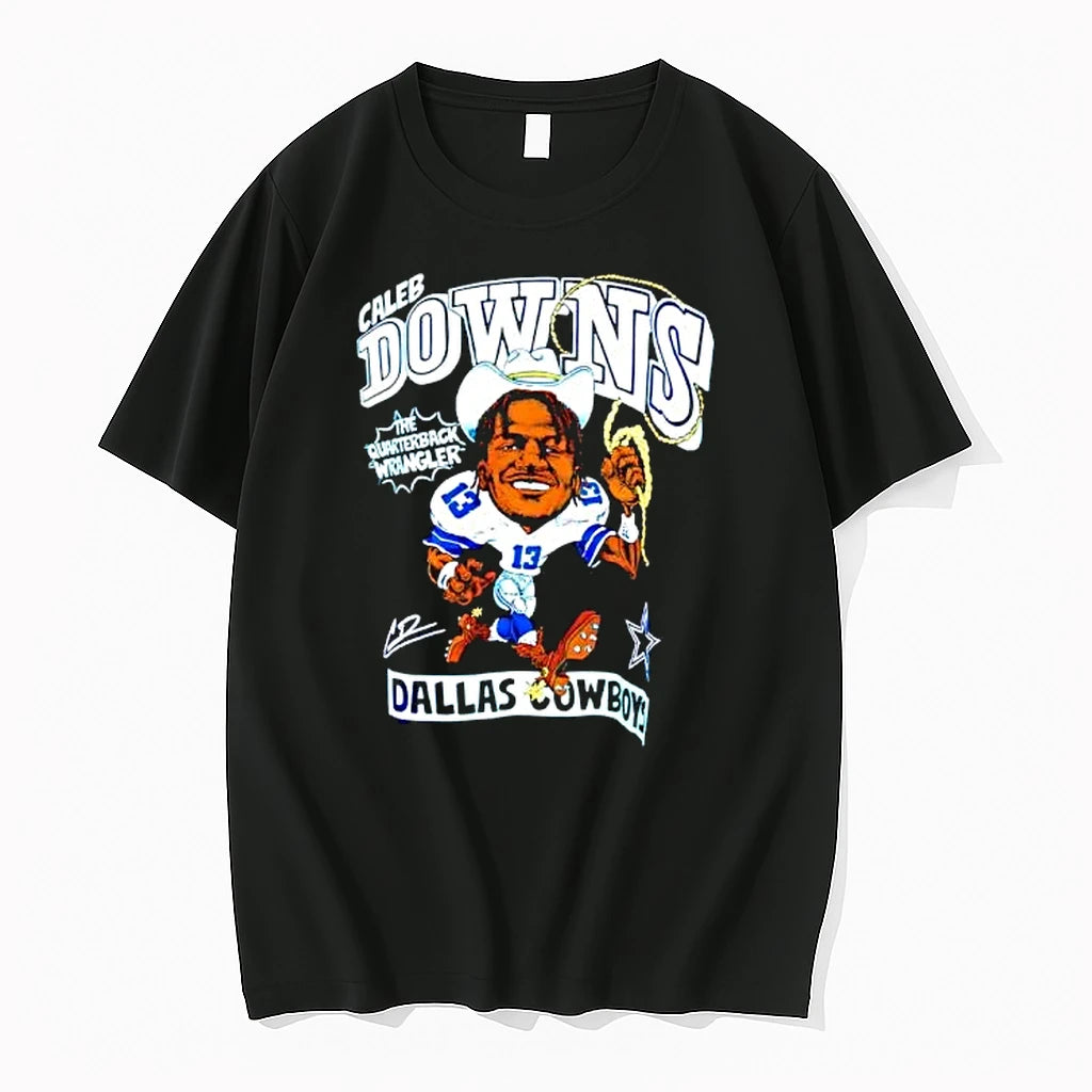 Officials Caleb Downs The Quarterback Wrangler Dallas Cowboys Premium T Shirt