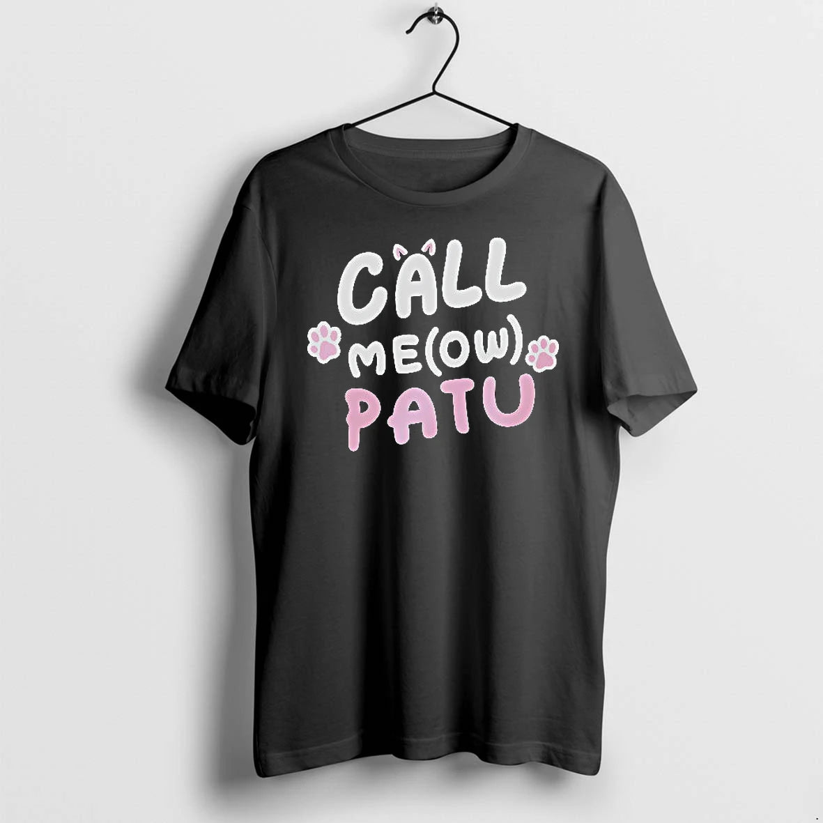 Officials Call Me Ow Patu With Cat Ears And Paw Premium T Shirt