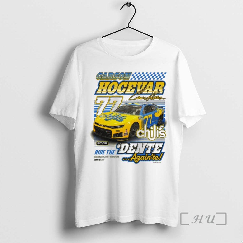 Officials Carson Hocevar 77 Racing Nascar Chilis Throwback Dente Againte