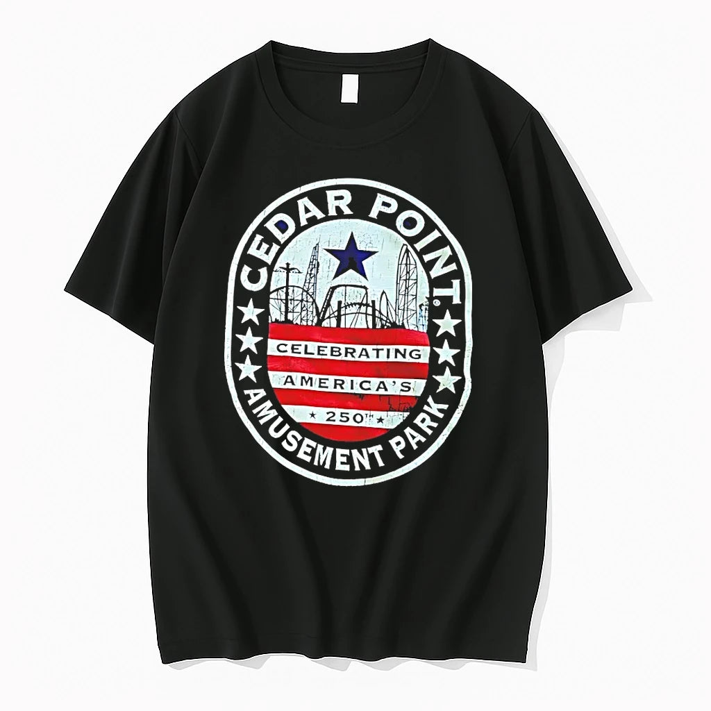 Officials Cedar Point Amusement Park Celebrating Americas 250th Anniversary T Shirt Sweater