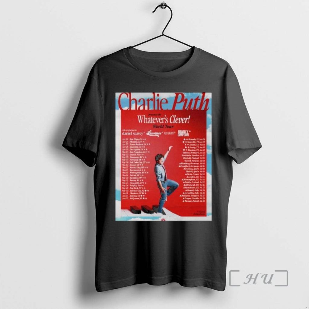 Officials Charlie Puth Whatevers Clever World Tour 2026 Schedule Dates