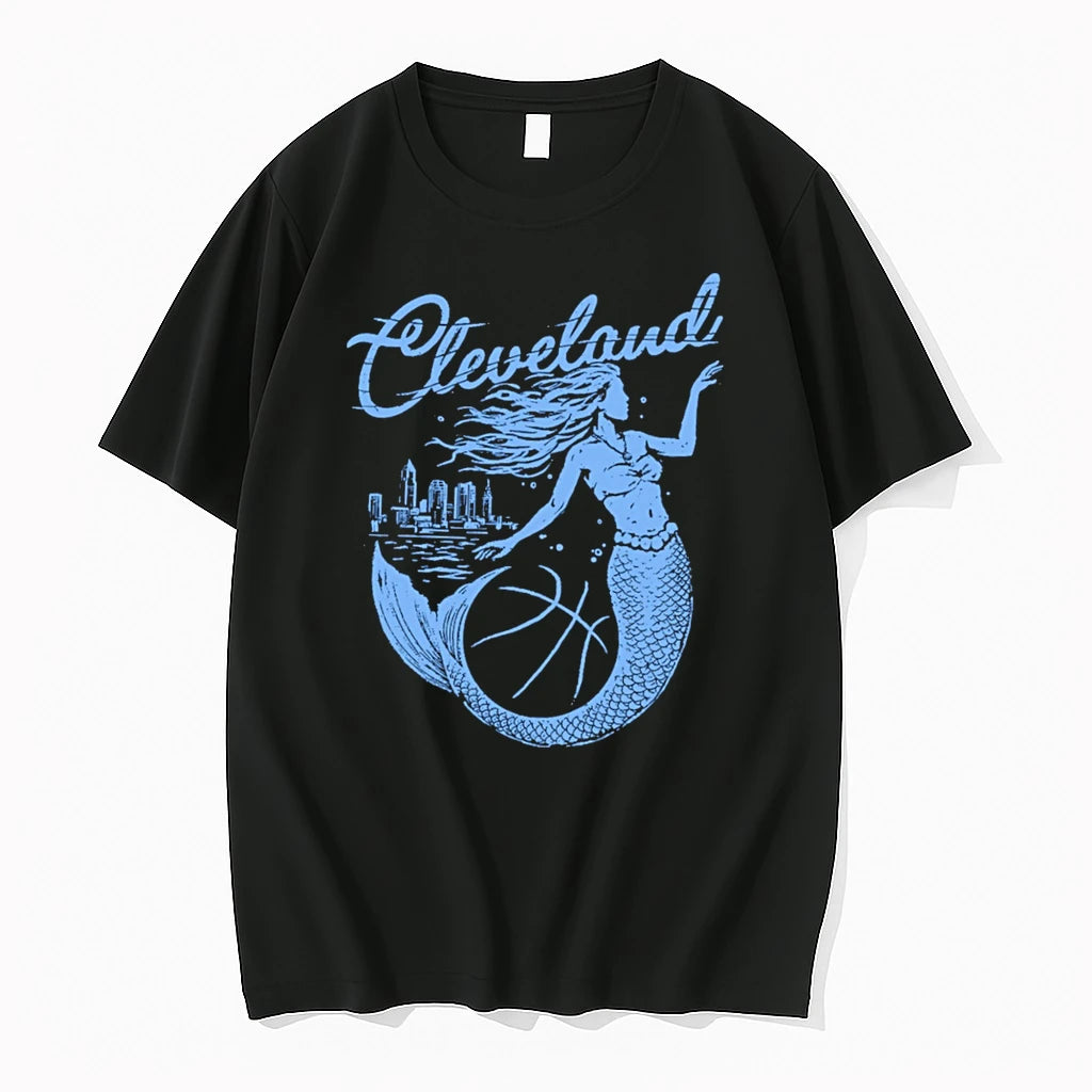 Officials Cleveland Womens Basketball Royal Script Tee Premium T Shirt