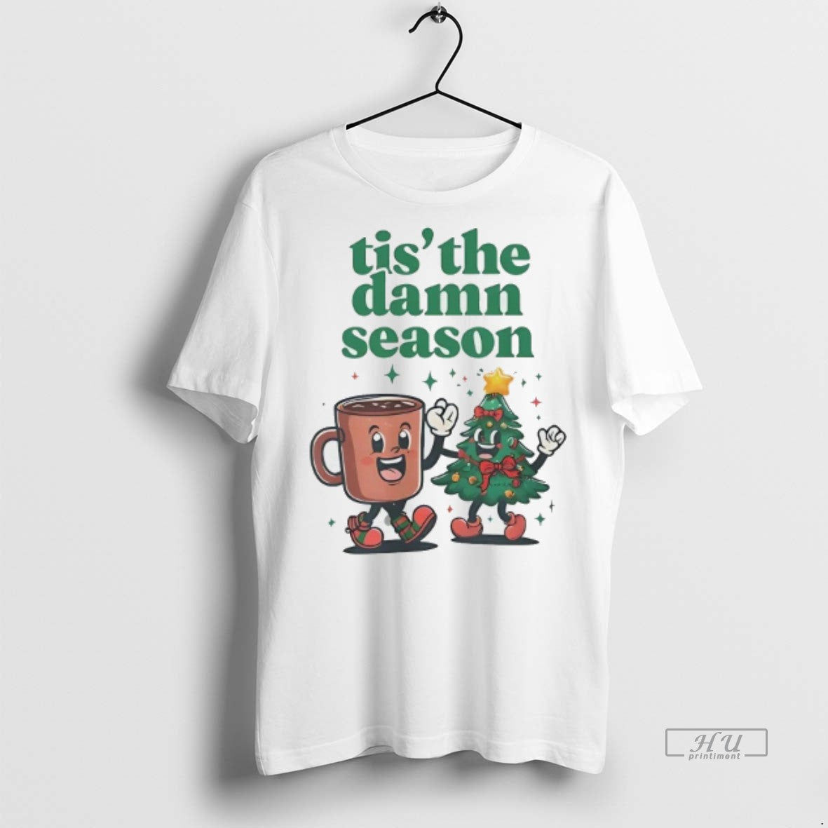 Officials Coffee Christmas Tree Tis The Damn Season Tee Shirt Sweater