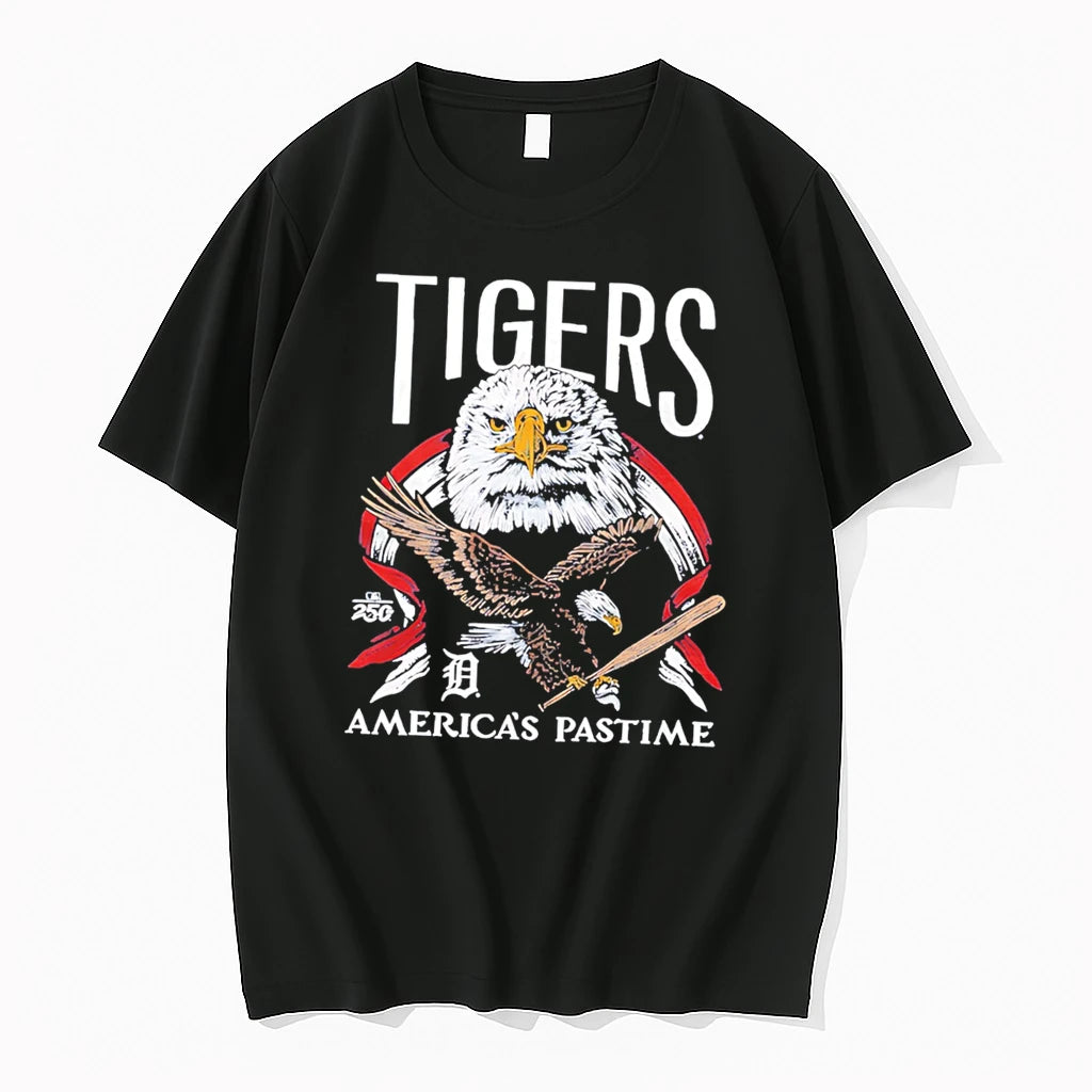 Officials Detroit Tigers Americas Pastime 250th Tri Blend Tee T Shirt Sweater