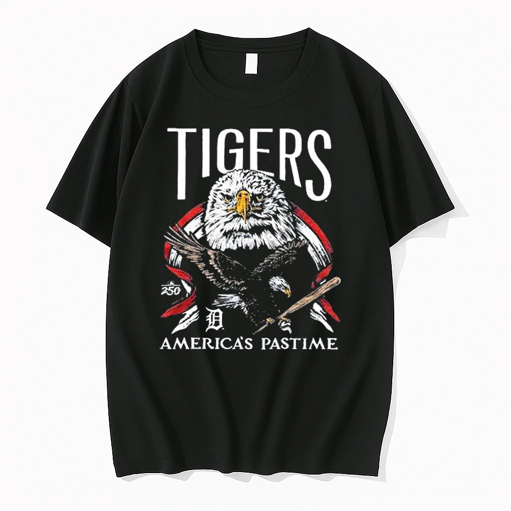 Officials Detroit Tigers Americas Pastime Tri Blend Black T Shirt Sweater