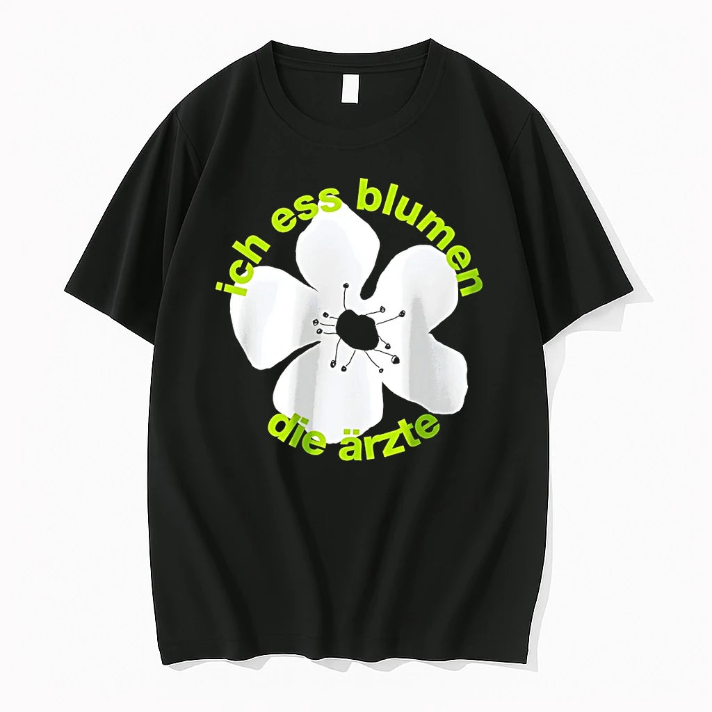 Officials Die Arzte Ich Ess Blumen Floral Graphic T Shirt Sweater