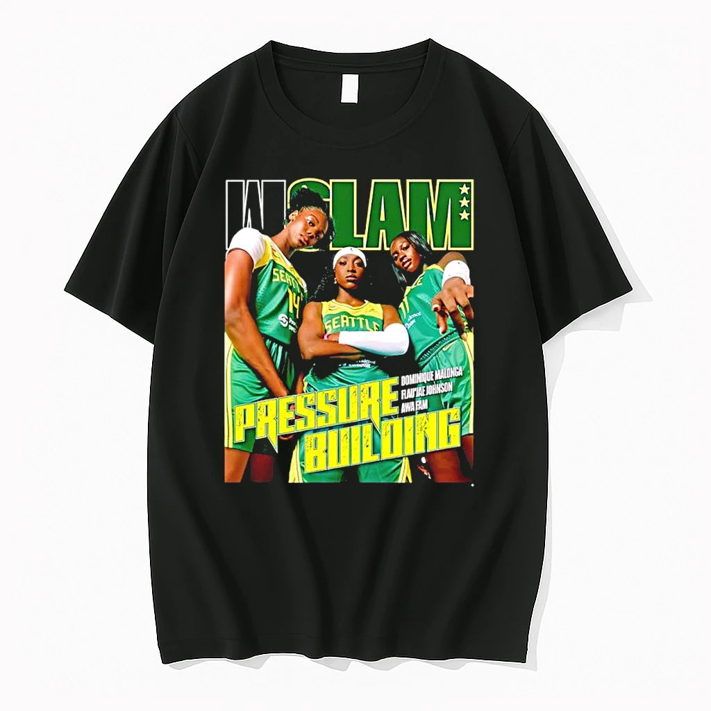 Officials Dominique Malonga Flaujae Johnson Awa Fam Seattle Storm Wslam Pressure Building